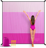 New! OCOOPA Diveblues Beach Blanket Sand proof 10'X 9' Fits 1-8 Adults Easy Pack -- Chic Pink