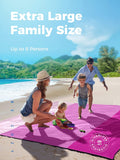 New! OCOOPA Diveblues Beach Blanket Sand proof 10'X 9' Fits 1-8 Adults Easy Pack -- Chic Pink