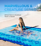 New! OCOOPA Diveblues Beach Blanket Sand proof 10'X 9' Fits 1-8 Adults Easy Pack -- Bohemia Turtle
