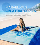 New! OCOOPA Diveblues Beach Blanket Sand proof 10'X 9' Fits 1-8 Adults Easy Pack -- Coconut Tree