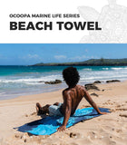 OCOOPA Microfiber Beach Towel Fast Drying Oversize Ocean Sand Free Extra soft--Turtle