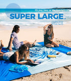 New! OCOOPA Diveblues Beach Blanket Sand proof 10'X 9' Fits 1-8 Adults Easy Pack -- Coconut Tree