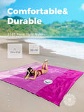 New! OCOOPA Diveblues Beach Blanket Sand proof 10'X 9' Fits 1-8 Adults Easy Pack -- Chic Pink