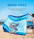 New! OCOOPA Diveblues Beach Blanket Sand proof 10'X 9' Fits 1-8 Adults Easy Pack -- Bohemia Turtle
