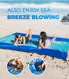 OCOOPA Diveblues Beach Blanket Sand proof 10'X 9' Fits 1-8 Adults Easy Pack -- Blue Sea Turtle