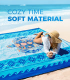 New! OCOOPA Diveblues Beach Blanket Sand proof 10'X 9' Fits 1-8 Adults Easy Pack -- Bohemia Turtle