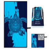 OCOOPA Microfiber Beach Towel Fast Drying Oversize Ocean Sand Free Extra soft--Turtle