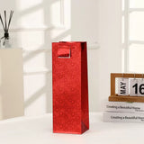 Wholesale Single Wine Bottle Bags Holiday Paper Gift Bags Set Home Wedding Birthday Party Favor Reusable Wine Bottle Wrapping Bags with Handles 12pcs/Pack