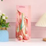 Wholesale Single Wine Bottle Bags Holiday Paper Gift Bags Set Home Wedding Birthday Party Favor Reusable Wine Bottle Wrapping Bags with Handles 12pcs/Pack
