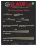 Authentic RAW Black 1 1/4 Size Pre-Rolled Cone 500 Pack & Free Clipper Lighter