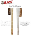 Authentic RAW Organic 1 1/4 Size Hemp Pre-Rolled Cones 500 Pack & Raw Lighter US
