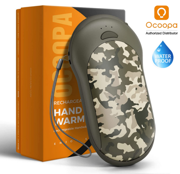 Ocoopa H01PDPRO -- IP45 Waterproof Hand Warmer 10000mAh Power Bank Quick Rechargeable -- Jungle Camouflage