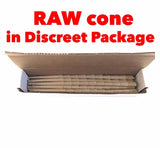Authentic RAW Classic King Size Pre-Rolled Cones 100 Pack & Free Clipper Lighter